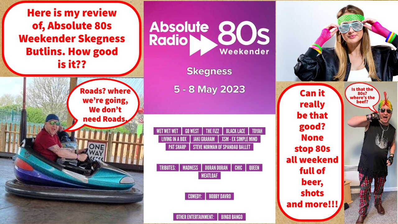 Here is my review of, Absolute 80s Weekender Skegness Butlins. How good is it??