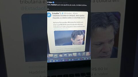 haddad foi infeliz em dizer que 60 bilhões para fundo de reforma tributária é valor pequeno 💸💸💸💸🤦🏼🐙🐙