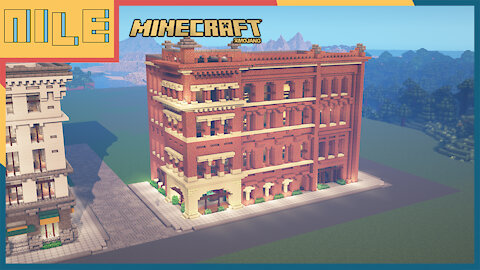 Minecraft Brick City Building with an Interesting Interior