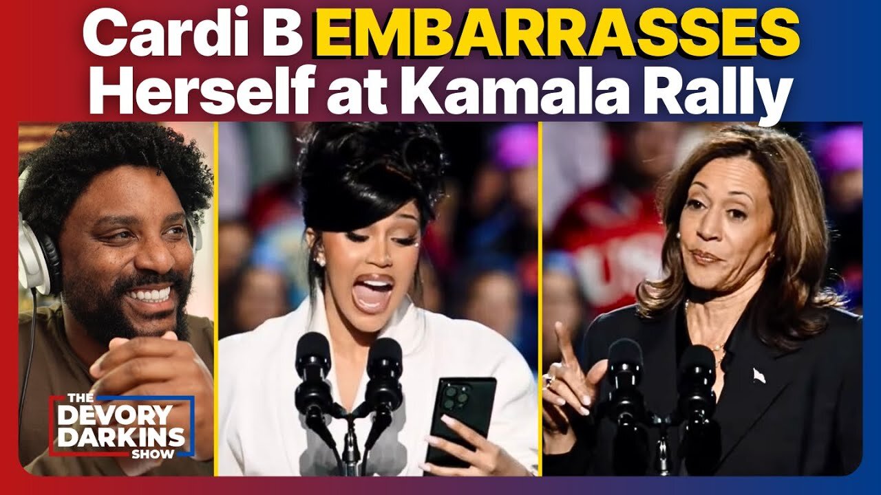 Cardi B EMBARRASSES Herself at Kamala RALLY With Trump Deranged Speech