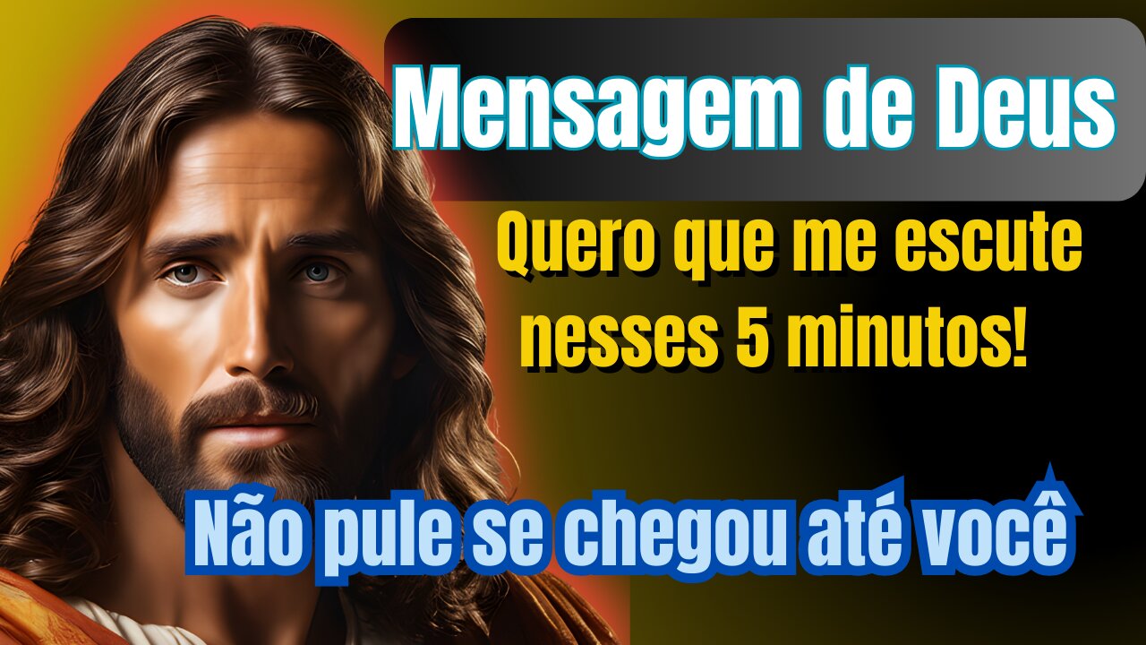 Deus te enviou está mensagem hoje, não ignore e não pule