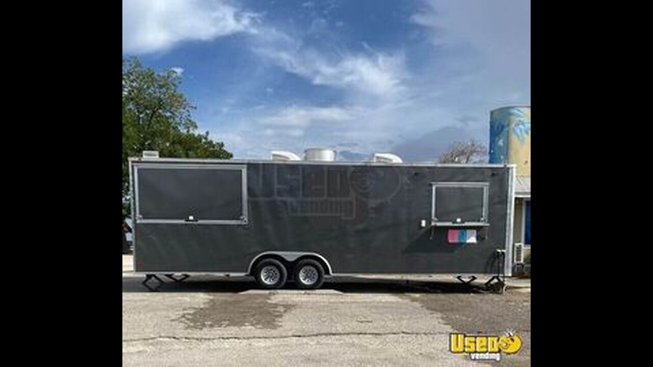 2019 Freedom 7' x 28' Professional BBQ Kitchen Concession Trailer | Mobile BBQ RIg for Sale in Texas