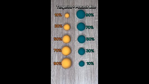 Tangerine_Vs_Peacock_Blue,_Very_Satisfying_Exotic_Color_Mix!_#shorts_#colormixing_#fyp_#art