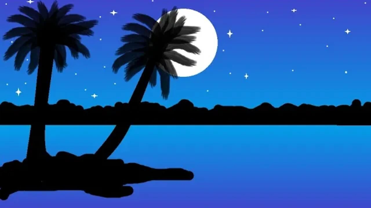 Beautiful Moonlight Scenery step by step | ms paint | computer drawing | scenery drawing