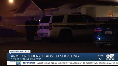 Armed robbery leads to shooting near 19th Ave and Indian School