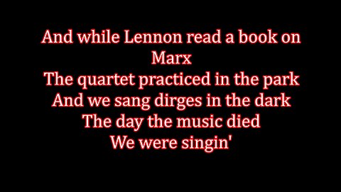 Seth Turner ~ Full Version - American Pie (Don McLean) Lyrics