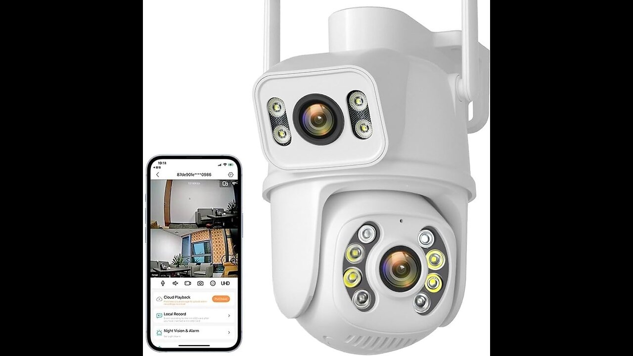 8MP 4K PTZ Wifi Camera Dual Lens with Dual Screen Auto Tracking Wireless Camera