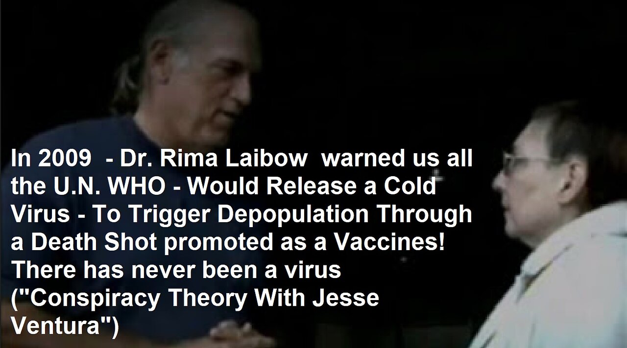 In 2009 -Dr. Rima Laibow the U.N. WHO - Depopulation Through a Death Shot Vaccines!