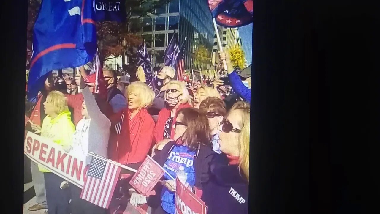 Crowd Singing a Christian Song at Stop the Steal Rally in Washington DC