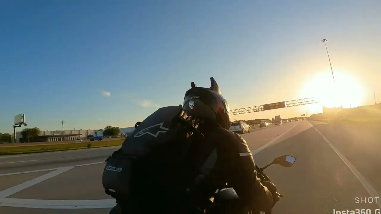 Ninja ZX-6R ride into a spectacular sunset