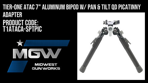 Tier-One ATAC 7" Aluminum Bipod w/ Pan & Tilt QD Picatinny Adapter - T1ATACA-SPTPIC