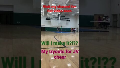 JV cheer tryouts!!