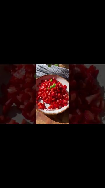 Spicy strawberry salsa recipe #shorts