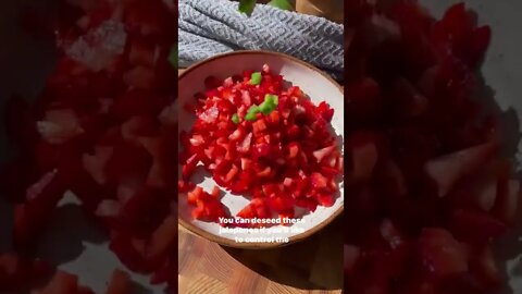 Spicy strawberry salsa recipe #shorts