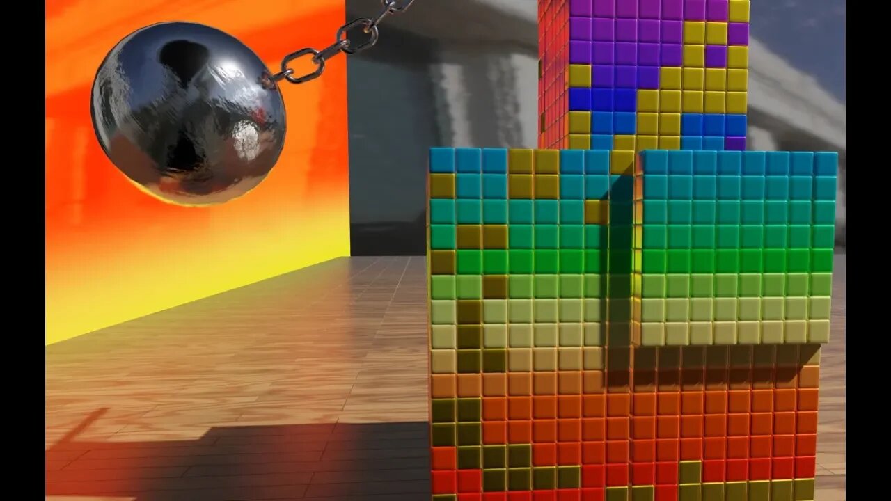 Wrecking-Ball V using Blender Rigid Body Physics