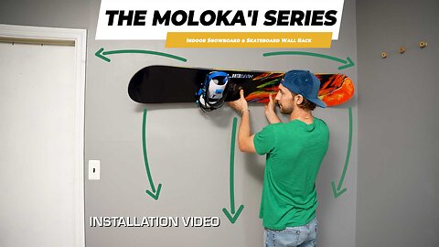 Skateboard Rack & Snowboard Rack Installation (Grassracks Moloka'i Series - Bamboo Skate Wall Rack)