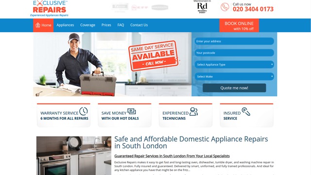 How to Book Appliance Repairs in South London | Exclusive Repairs