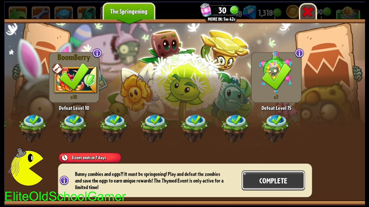 Plants vs Zombies 2 - Thymed Event - The Springening - April 2023