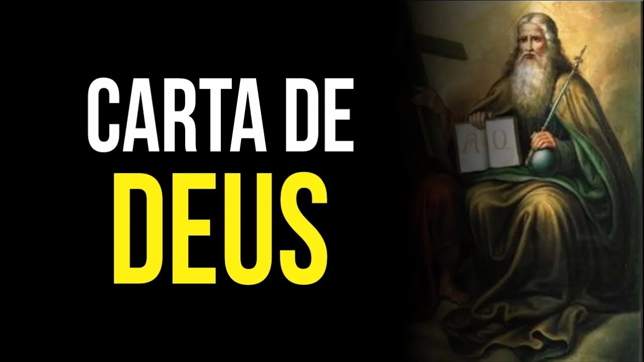 Uma CARTA DE DEUS para VOCÊ.