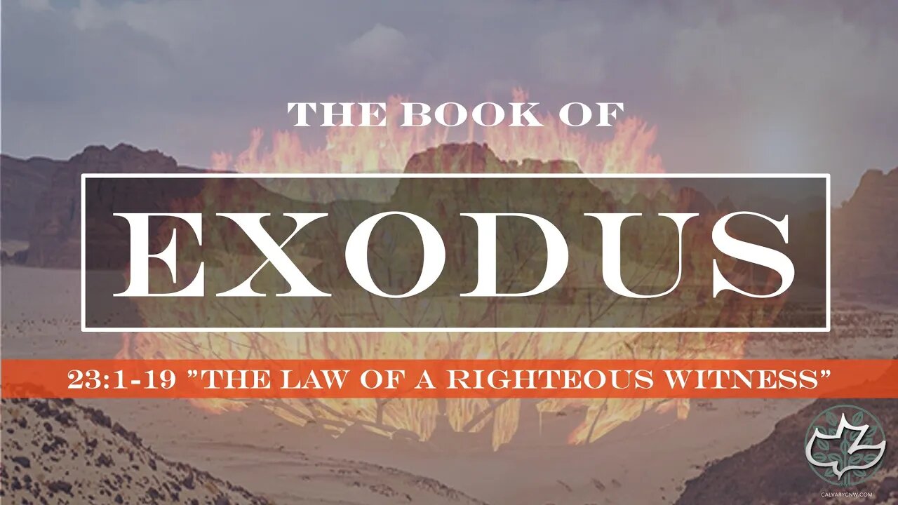 Exodus 23:1-19 "The Law of a Righteous Witness"