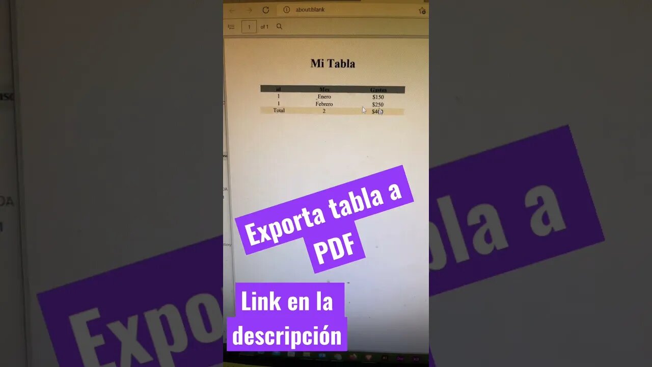 Exporta tabla #html a #pdf con #jspdf