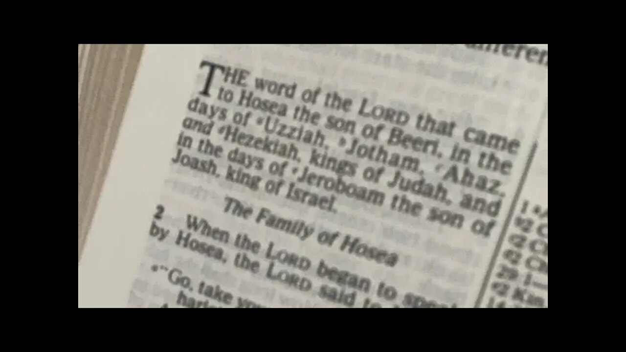 Hosea 1:1-2