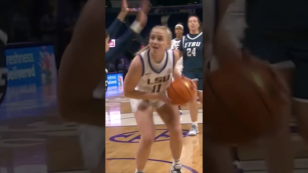 Hailey Van Lith Gets The Bucket + The Foul In 1st Exhibition Game With #1 LSU Tigers #shorts #short