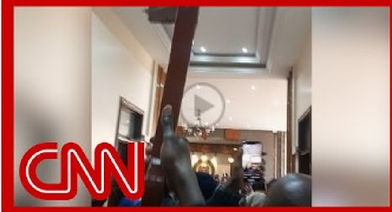 Protesters storming KENYA's PARLIAMENTARY