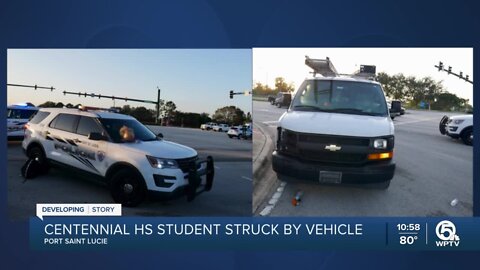 St. Lucie County high school student hit by van, Port St. Lucie police say