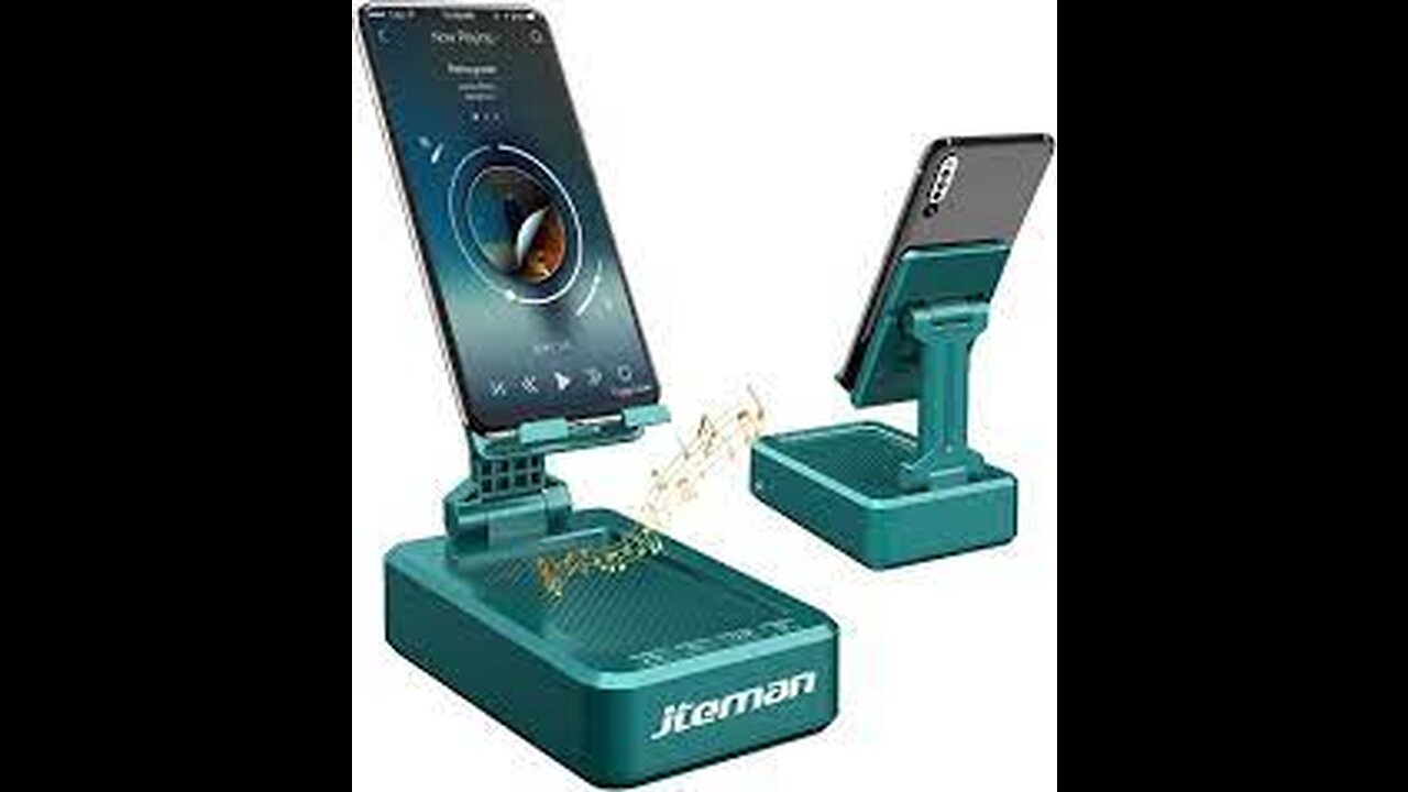 JTEMAN Gifts for Men Women, Phone Stand Wireless Bluetooth Speaker