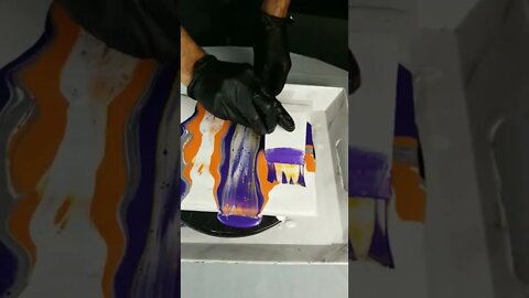 Pouring to Lady Gaga (Abstract Swipe Art)