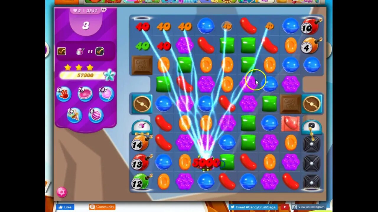 Candy Crush Level 3547 Talkthrough, 19 Moves 0 Boosters