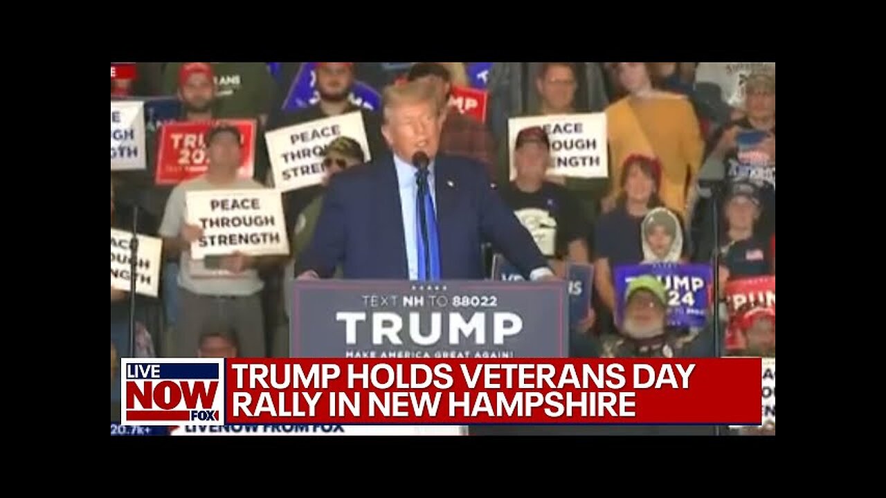 Trump holds Veterans Day rally in New Hampshire