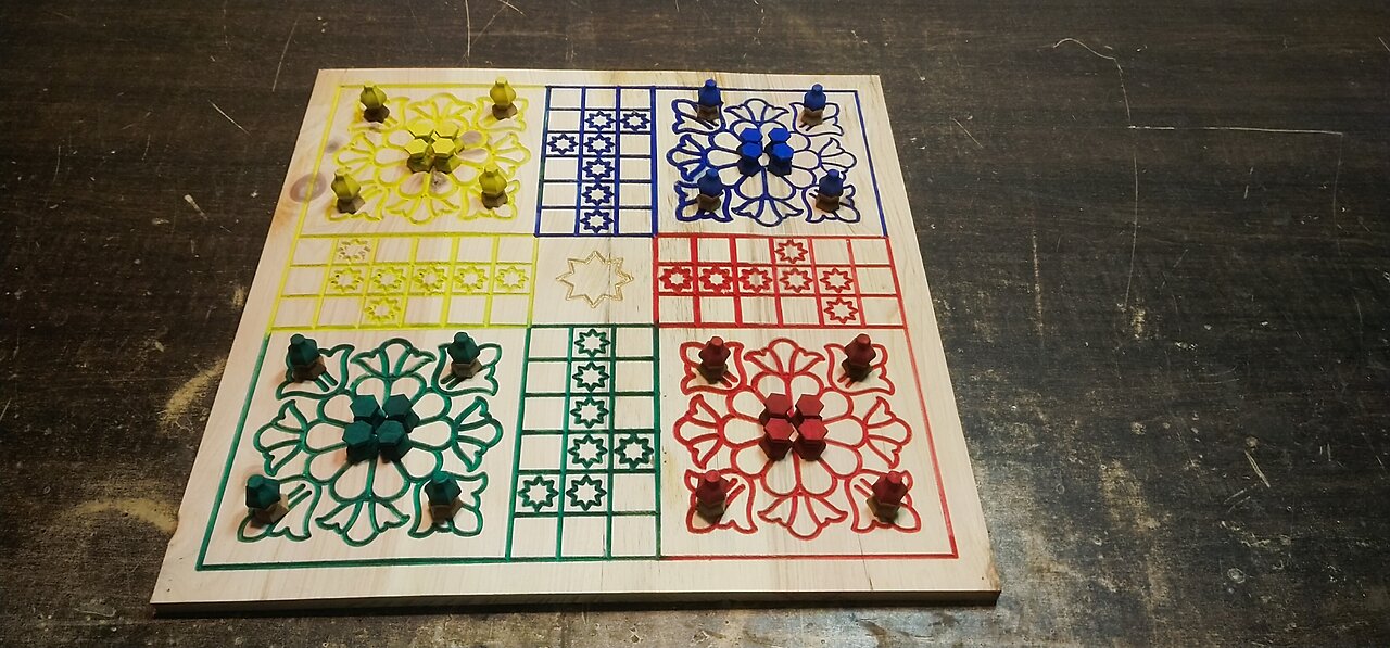 Wooden ludo