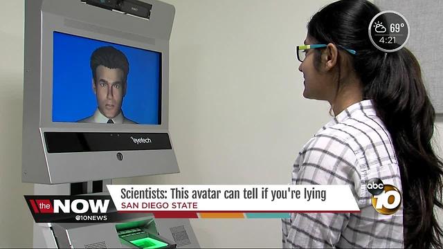 Lie-detector avatar in testing for travel use