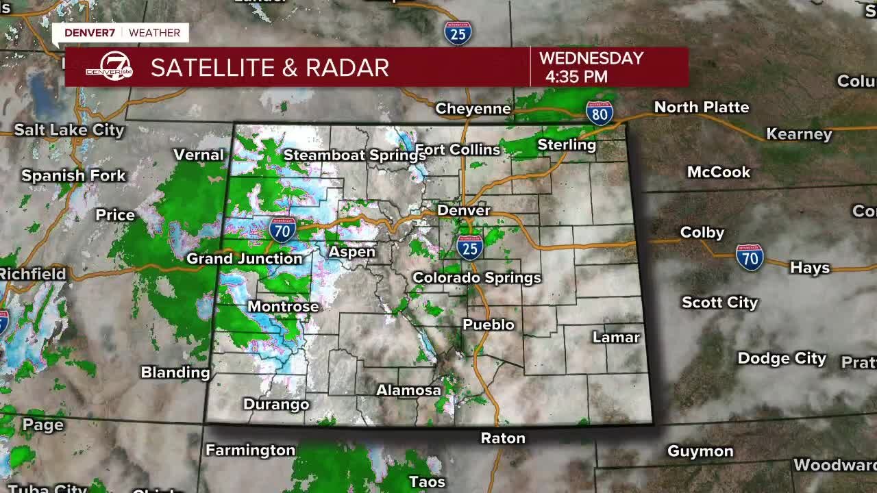 Next 24 hours in Denver, cold and snow arrives