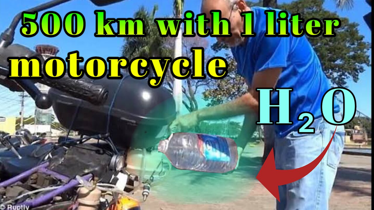 amazing water-powered motorcycle (500 km with 1 liter of water)