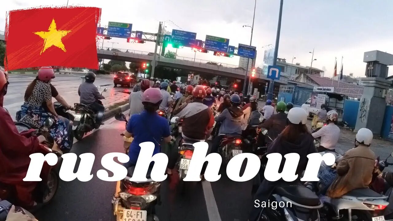 4K | Moto Vlog District 1 to District 5 | RUSH HOUR Saigon Vietnam (HCMC)