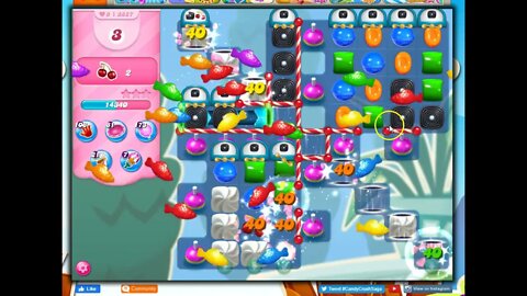 Candy Crush Level 3827 Talkthrough, 12 Moves 0 Boosters