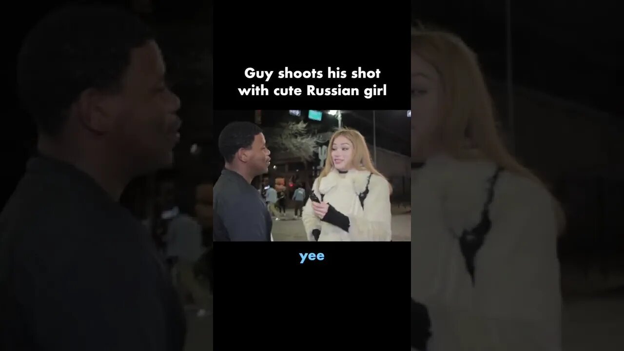 guy shoots his shot with cute russian girl