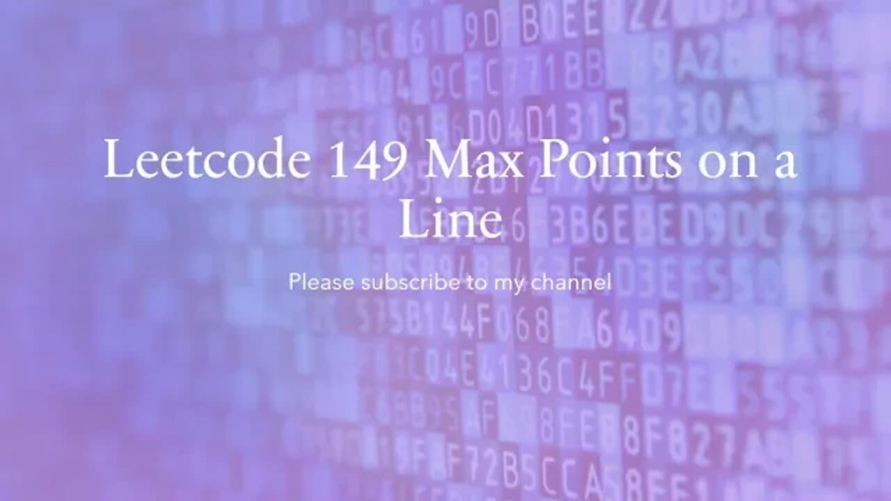 Leetcode 149 Max Points on a Line