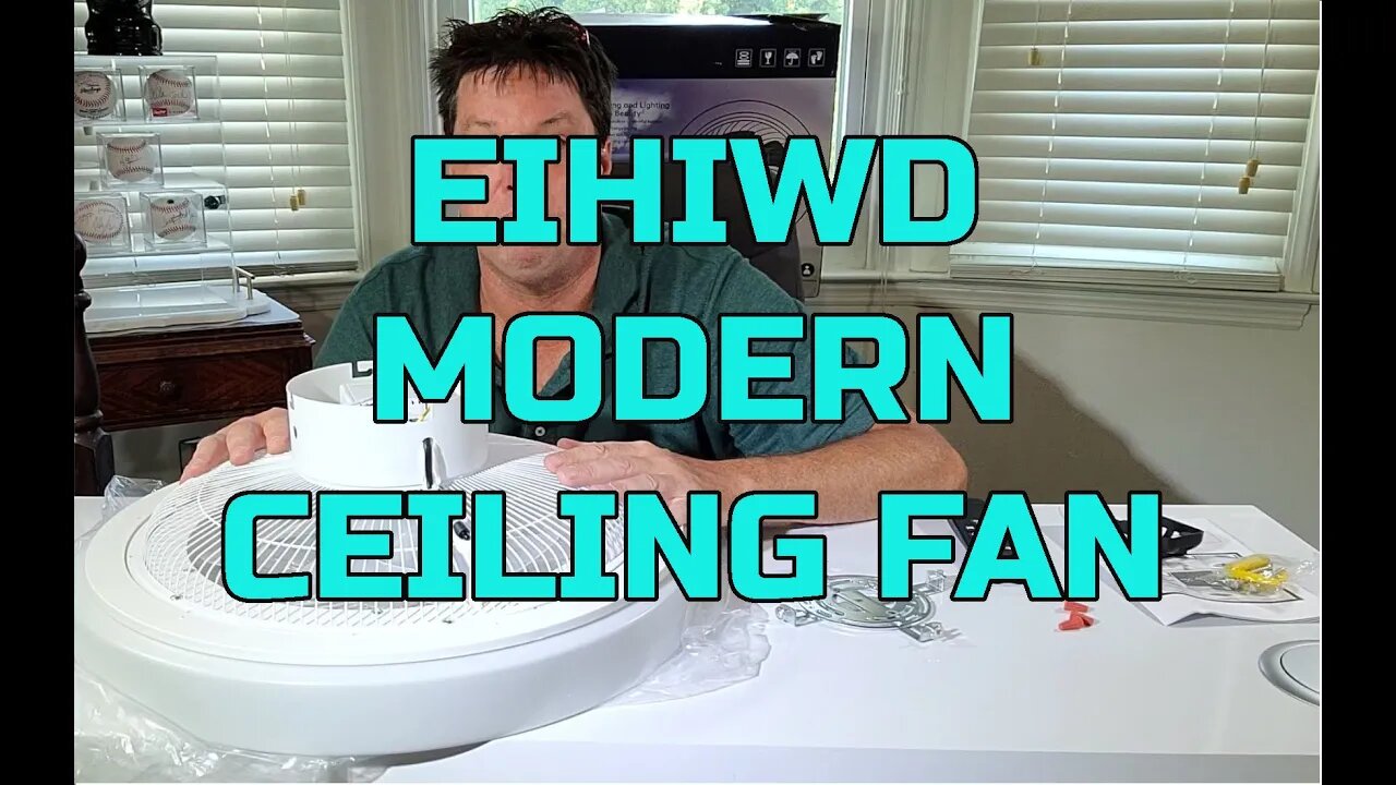 Easy 3 Wire Install - EIHIWD Modern Ceiling Fan With Light and Remote