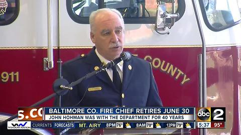 Baltimore County Fire chief to retire June 30