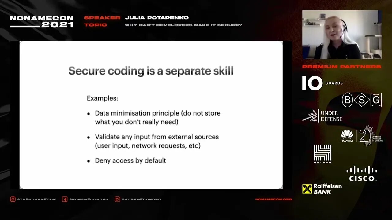 Why can't developers make it secure Julia Potapenko