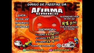 FreeFire, 1º campeonato Diário AFirmaGames!