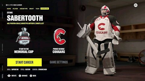 NHL 22 Be a pro goalie,