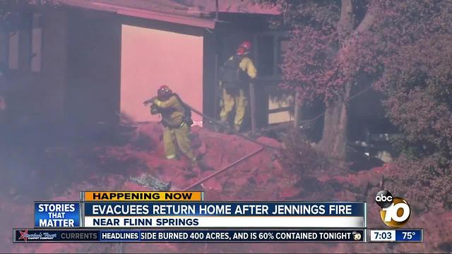 Jennings Fire 60% contained, holding at 400 acres