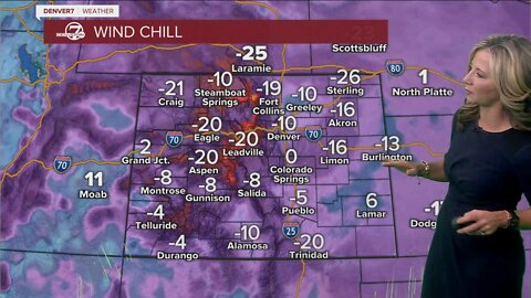 A bitter cold start to the day across Colorado