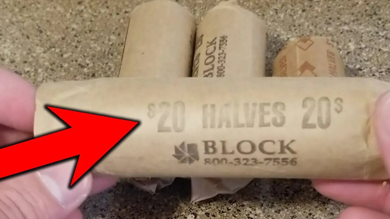 THE BANK FINALLY had HALF DOLLAR COINS!! Coin Roll Hunting for Silver Coins!