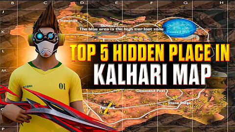 Top 5 Hidden Places In Kalahari Map|FF Kalahari Map Hidden Places|Bot Sanju